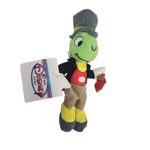 The Disney Store Jiminy Cricket Pinocchio Mini Bean Bag Plush 9" NWT
